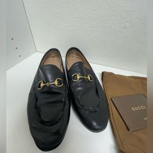 Gucci black leather loafers